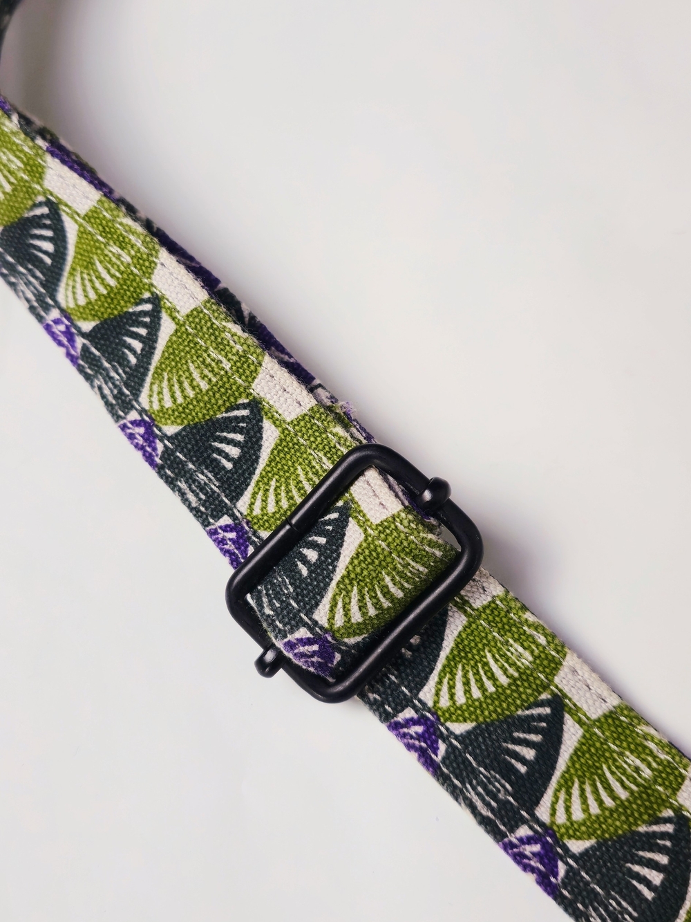 KAVU Sydney Satchel Crossbody Bag Purple & Green Geometric Pattern - Picture 9 of 14